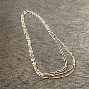 100 inch sterling bead & bar chain